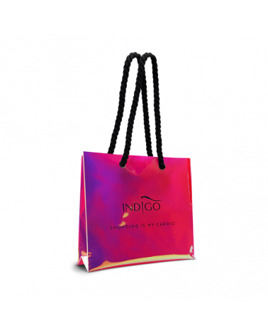 Holographic shopping bag - pink